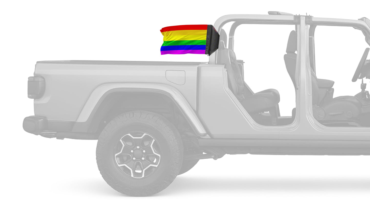 Rainbow 12"x18" Forever Wave Flag