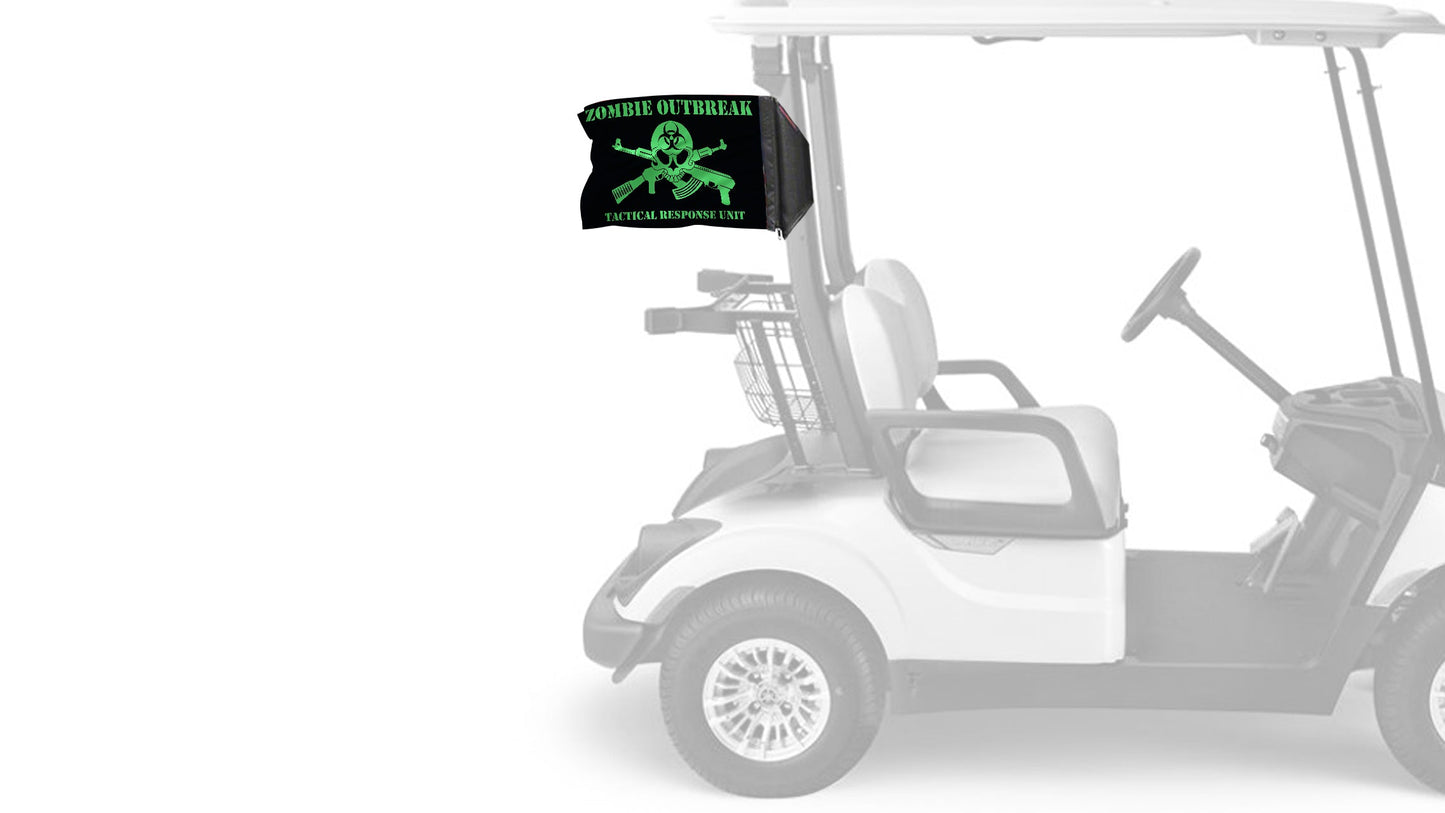 Zombie Outbreak Tactical Response Unit 12"x18" Forever Wave Flag