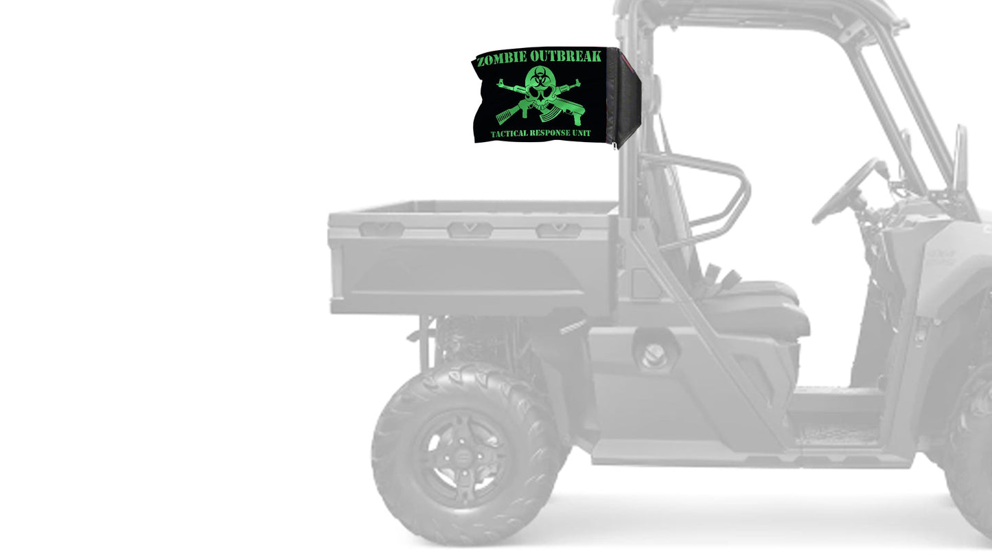 Zombie Outbreak Tactical Response Unit 12"x18" Forever Wave Flag