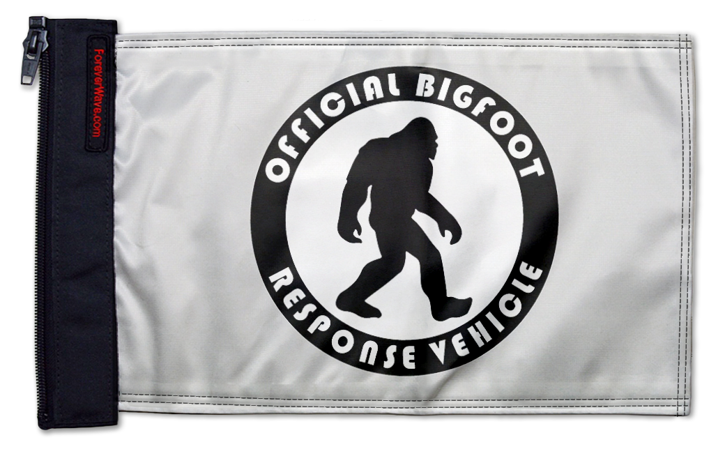 Bigfoot 12"x18" Forever Wave Flag for Jeep Wrangler JLU 4-Door 2018-Present