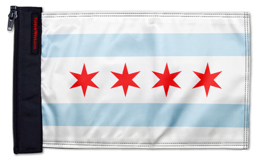 City of Chicago 12"x18" Forever Wave Flag