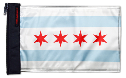 City of Chicago 12"x18" Forever Wave Flag for Jeep Wrangler TJ 1996-2006