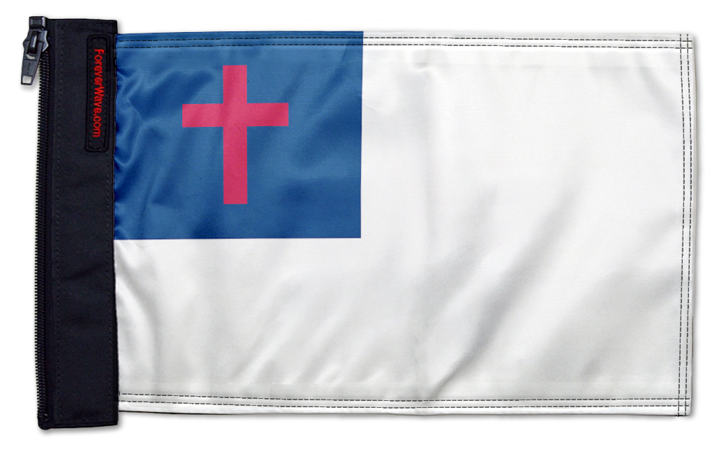 Christian 12"x18" Forever Wave Flag for Jeep Wrangler JLU 4-Door 2018-Present