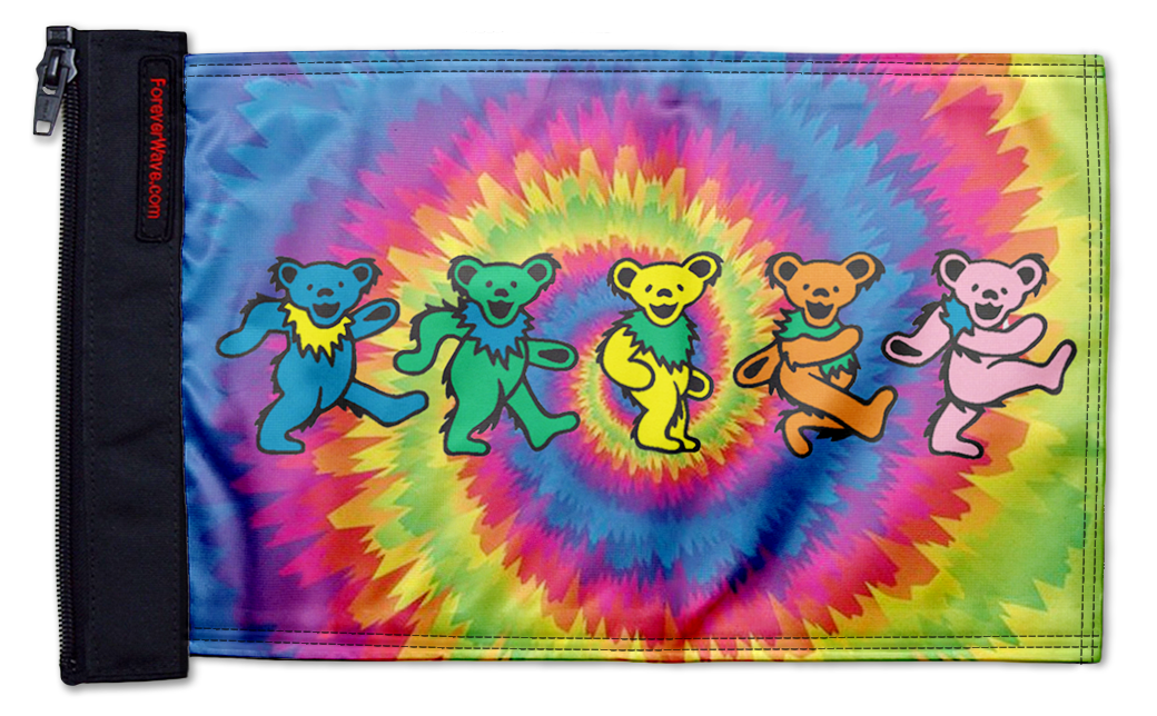 Grateful Dead Dancing Bears 12"x18" Forever Wave Flag for Jeep Wrangler JLU 4-Door 2018-Present