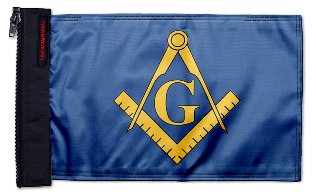 Freemasons 12"x18" Forever Wave Flag for Jeep Wrangler JLU 4-Door 2018-Present