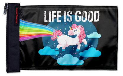 Life Is Good Unicorn 12"x18" Forever Wave Flag for Jeep Wrangler JLU 4-Door 2018-Present
