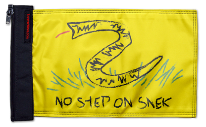 No Step On Snek 12"x18" Forever Wave Flag for Jeep Wrangler JKU 4-Door 2007-2018