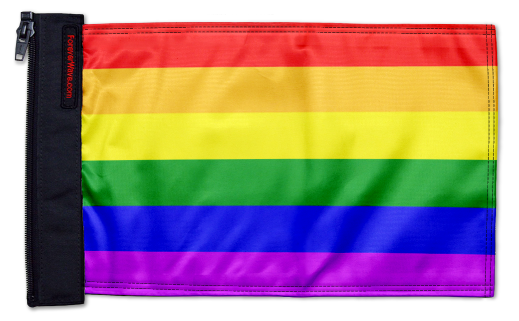 Rainbow 12"x18" Forever Wave Flag