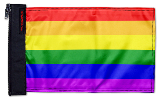 Rainbow 12"x18" Forever Wave Flag for Jeep Wrangler LJ 2003-2006