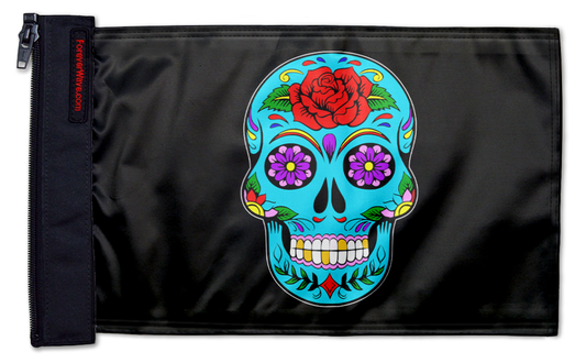 Sugar Skull 12"x18" Forever Wave Flag for Jeep Wrangler JL 2-Door 2018-Present