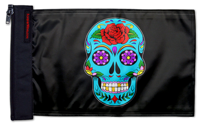 Sugar Skull 12"x18" Forever Wave Flag for Jeep Wrangler JKU 4-Door 2007-2018