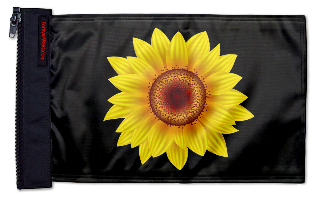 Sunflower 12"x18" Forever Wave Flag for Jeep Wrangler JLU 4-Door 2018-Present