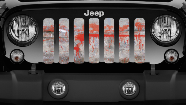 Splatter Paint Red Grille Insert
