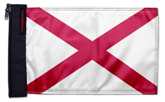 State Flag Alabama 12"x18" Forever Wave Flag for Jeep Wrangler TJ 1996-2006