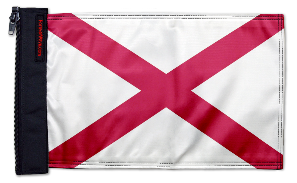 State Flag Alabama 12"x18" Forever Wave Flag for Jeep Wrangler LJ 2003-2006