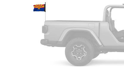 State Flag Arizona 12"x18" Forever Wave Flag for Jeep Wrangler JKU 4-Door 2007-2018