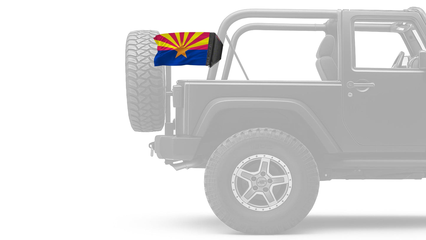 State Flag Arizona 12"x18" Forever Wave Flag for Jeep Wrangler YJ 1986-1995