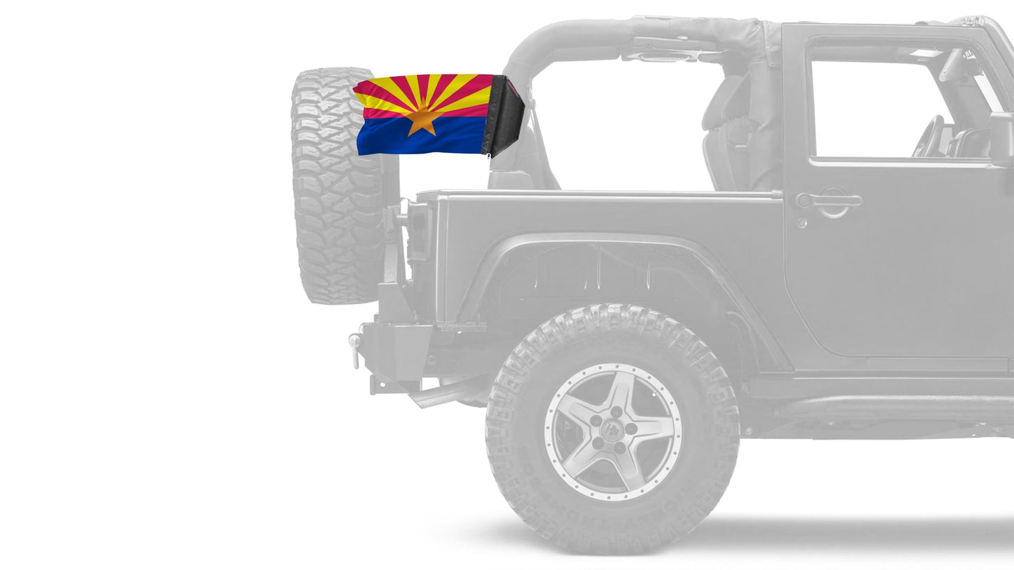 State Flag Arizona 12"x18" Forever Wave Flag for Jeep Wrangler JLU 4-Door 2018-Present