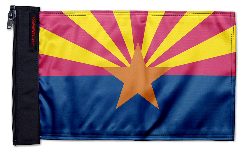 State Flag Arizona 12"x18" Forever Wave Flag for Jeep Wrangler JKU 4-Door 2007-2018
