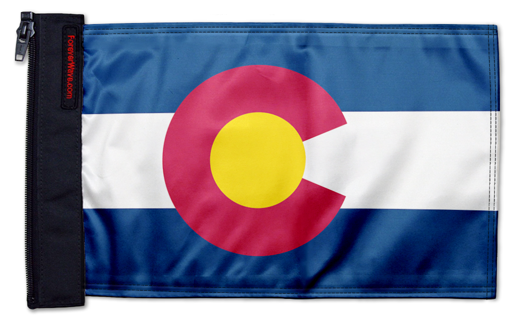 State Flag Colorado 12"x18" Forever Wave Flag for Jeep Wrangler JLU 4-Door 2018-Present