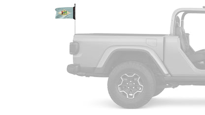 State Flag Delaware 12"x18" Forever Wave Flag for Jeep Wrangler JLU 4-Door 2018-Present
