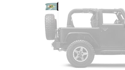 State Flag Delaware 12"x18" Forever Wave Flag for Jeep Wrangler JLU 4-Door 2018-Present