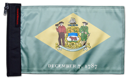 State Flag Delaware 12"x18" Forever Wave Flag for Jeep Wrangler JLU 4-Door 2018-Present