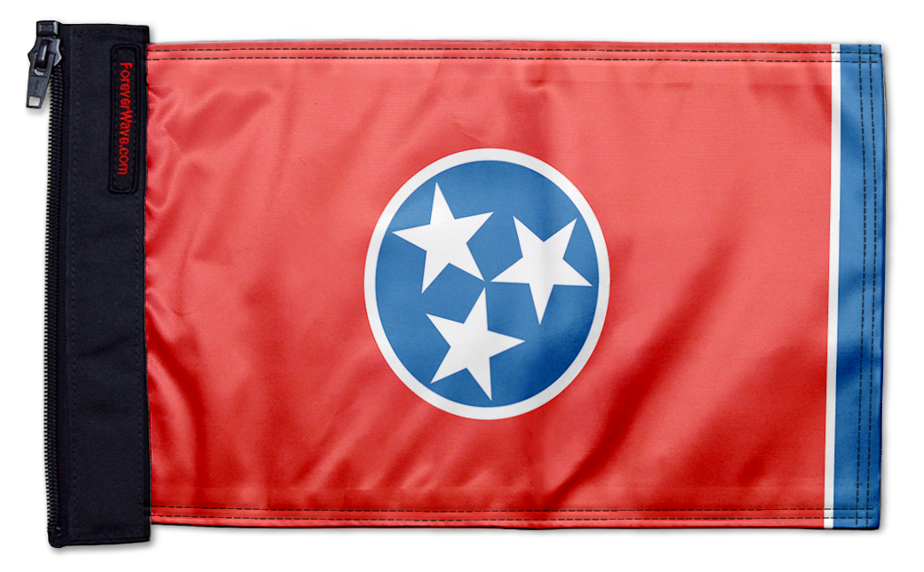 State Flag Tennessee 12"x18" Forever Wave Flag for Jeep Wrangler JKU 4-Door 2007-2018