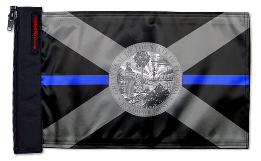 State Flag Florida Blue Line 12"x18" Forever Wave Flag for Jeep Wrangler JKU 4-Door 2007-2018