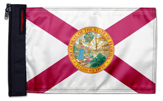 State Flag Florida 12"x18" Forever Wave Flag for Jeep Wrangler JL 2-Door 2018-Present