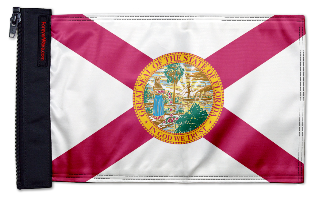 State Flag Florida 12"x18" Forever Wave Flag for Jeep Wrangler JLU 4-Door 2018-Present