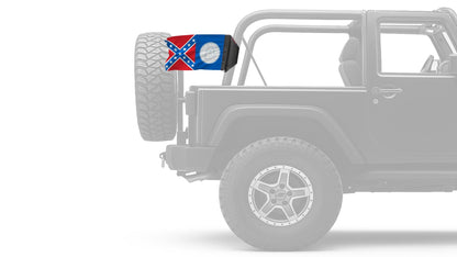 State Flag Georgia Old Style 12"x18" Forever Wave Flag for Jeep Wrangler JKU 4-Door 2007-2018