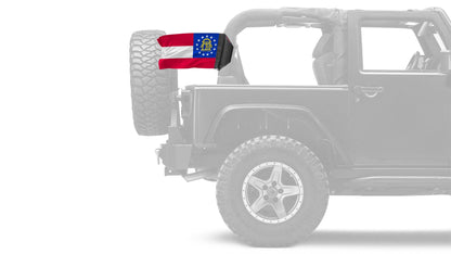 State Flag Georgia 12"x18" Forever Wave Flag for Jeep Wrangler JK 2-Door 2007-2018