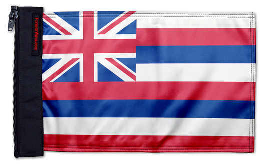 State Flag Hawaii 12"x18" Forever Wave Flag for Jeep Wrangler JL 2-Door 2018-Present