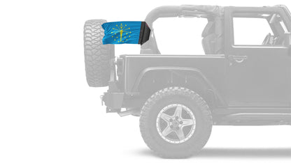 State Flag Indiana 12"x18" Forever Wave Flag for Jeep Wrangler TJ 1996-2006
