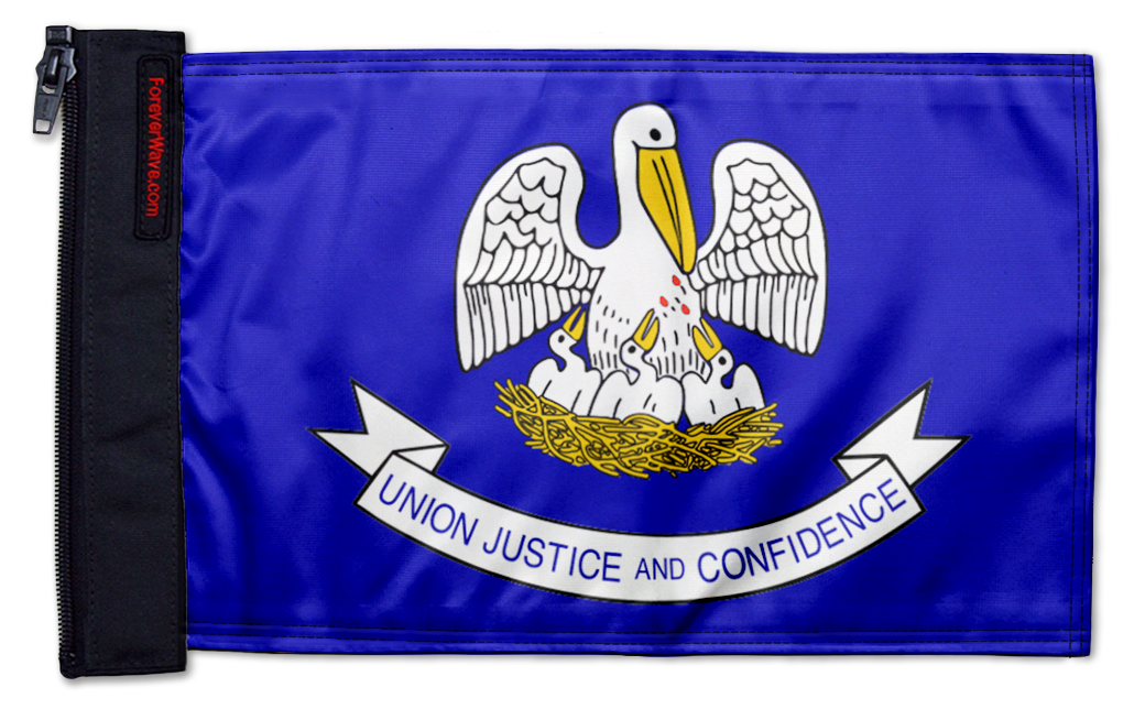 State Flag Louisiana 12"x18" Forever Wave Flag for Jeep Wrangler JLU 4-Door 2018-Present