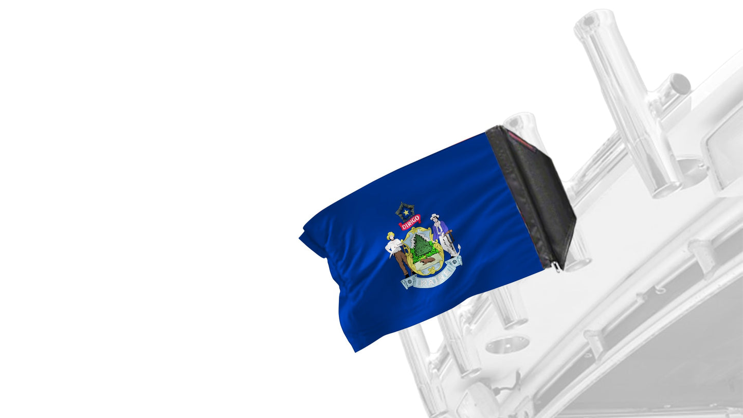 State Flag Maine 12"x18" Forever Wave Flag