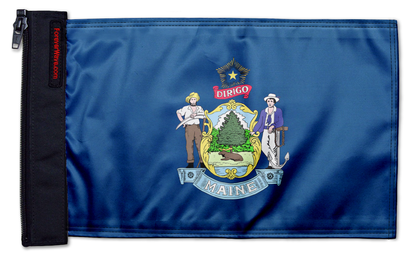 State Flag Maine 12"x18" Forever Wave Flag for Jeep Wrangler JLU 4-Door 2018-Present