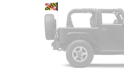 State Flag Maryland 12"x18" Forever Wave Flag for Jeep Wrangler JLU 4-Door 2018-Present