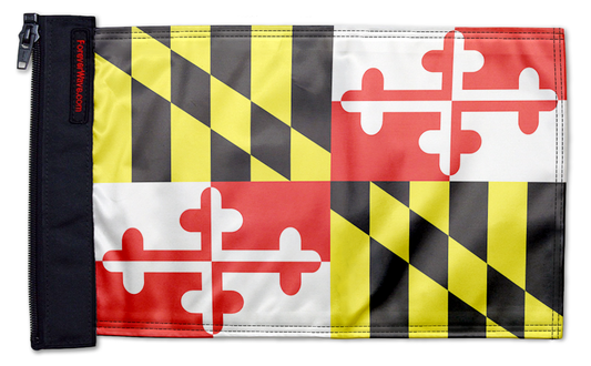 State Flag Maryland 12"x18" Forever Wave Flag for Jeep Wrangler JLU 4-Door 2018-Present