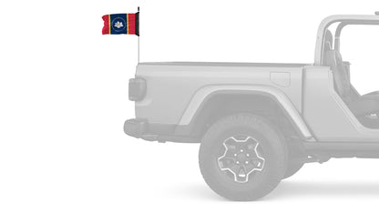 State Flag Mississippi Old Style 12"x18" Forever Wave Flag for Jeep Wrangler JLU 4-Door 2018-Present