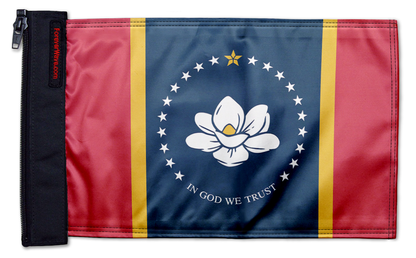 State Flag Mississippi Old Style 12"x18" Forever Wave Flag for Jeep Wrangler JK 2-Door 2007-2018