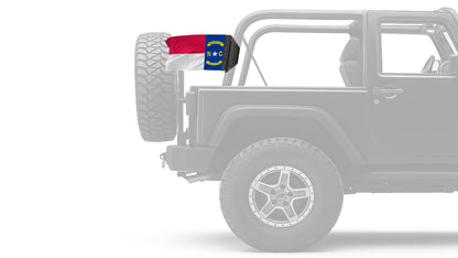 State Flag North Carolina 12"x18" Forever Wave Flag for Jeep Wrangler JKU 4-Door 2007-2018