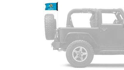 State Flag Oklahoma 12"x18" Forever Wave Flag for Jeep Wrangler JLU 4-Door 2018-Present