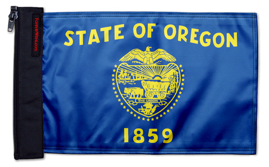 State Flag Oregon 12"x18" Forever Wave Flag for Jeep Wrangler CJ-7 and CJ-8 1976-1986