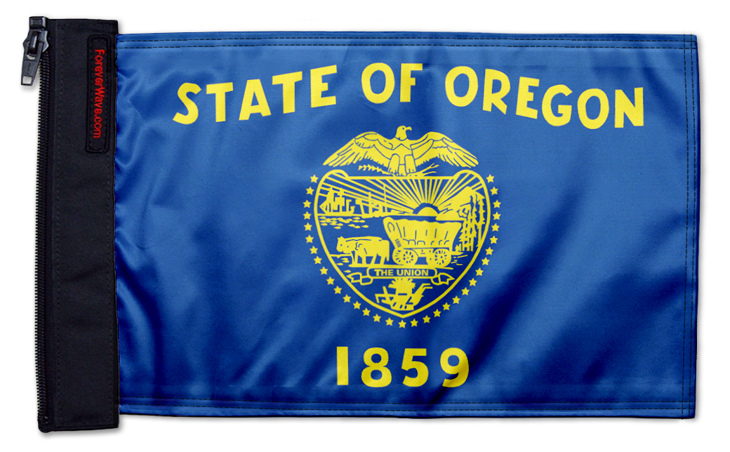 State Flag Oregon 12"x18" Forever Wave Flag for Jeep Wrangler JLU 4-Door 2018-Present