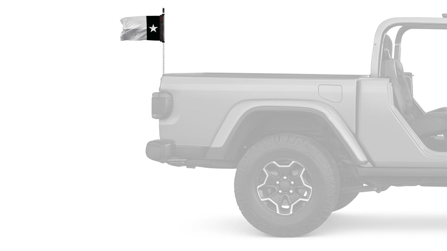 State Flag Texas Subdued 12"x18" Forever Wave Flag for Jeep Wrangler JKU 4-Door 2007-2018
