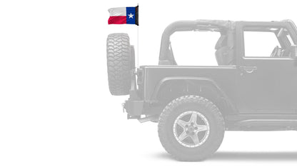 State Flag Texas 12"x18" Forever Wave Flag for Jeep Wrangler JLU 4-Door 2018-Present