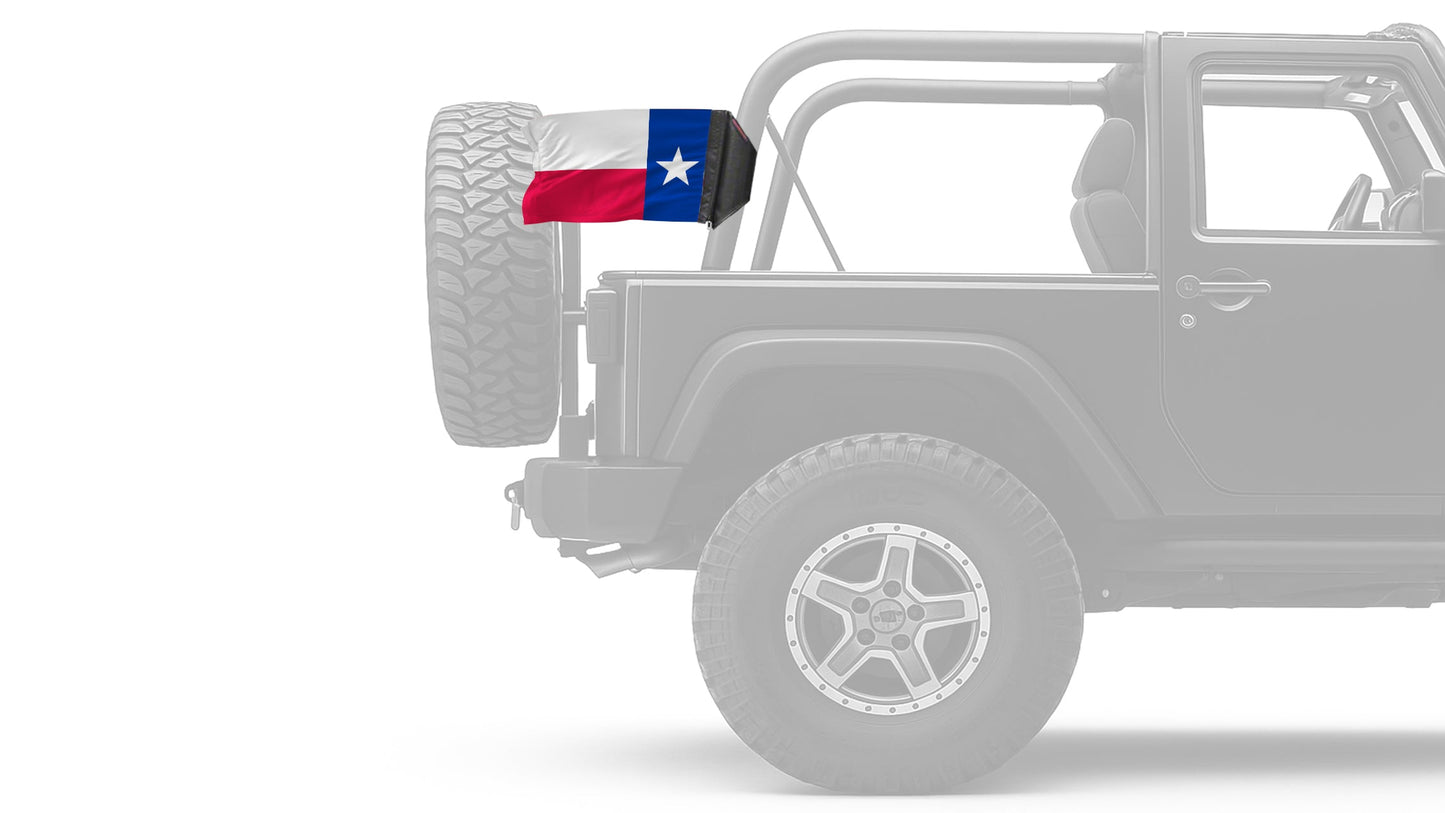 State Flag Texas 12"x18" Forever Wave Flag for Jeep Wrangler JKU 4-Door 2007-2018