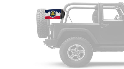 State Flag Utah 12"x18" Forever Wave Flag for Jeep Wrangler JKU 4-Door 2007-2018